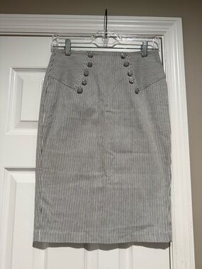 Striped Black and White Skirt